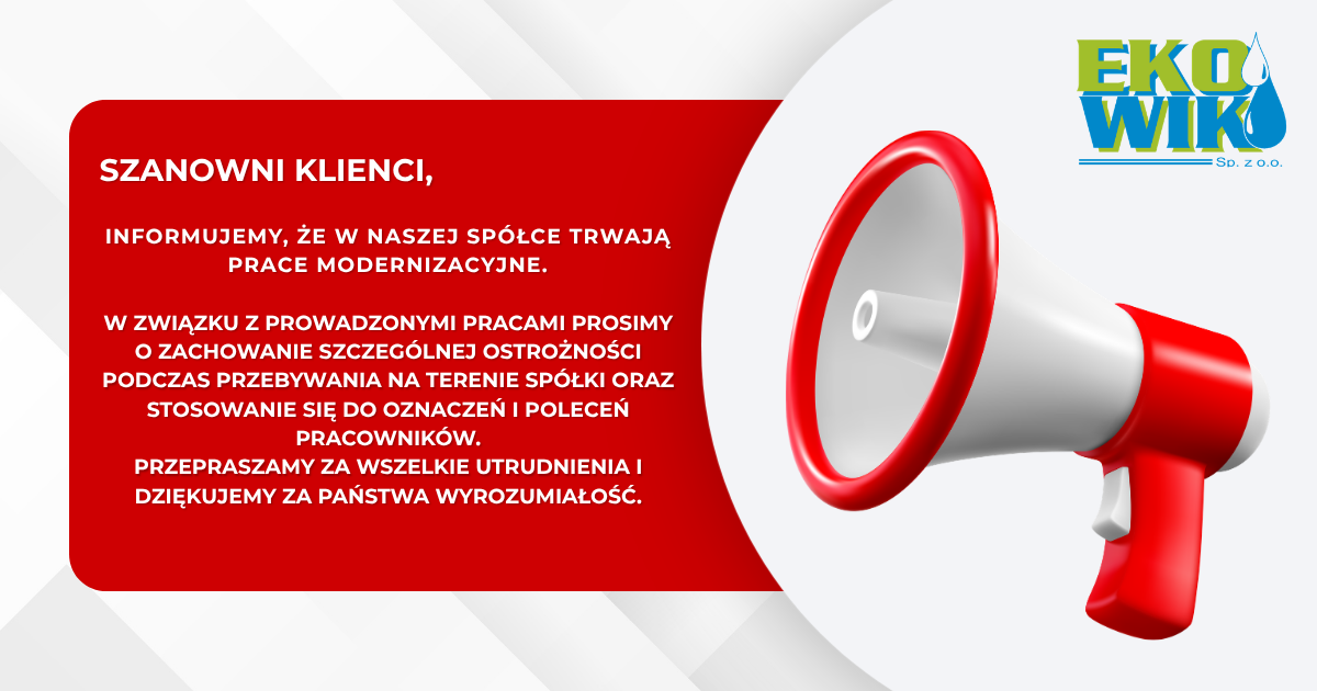 Prace modernizacyjne - komunikat
